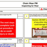 Top Portion of a Chain Wear Inspection Guide