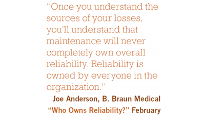 maintenance will never own reliability